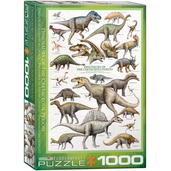 Dinozaury w okresie Kredy (1000el.) - Sklep Art Puzzle